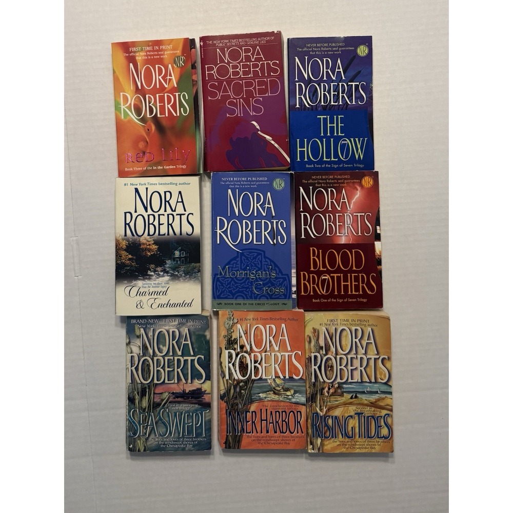 Lot of 9- Nora Roberts Novels - Paperbacks